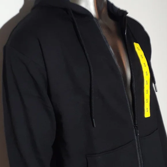 NWT Eddie Bauer Zip Front Hooded Sweatshirt - Small, Medium, XXL - Black - Picture 3 of 7